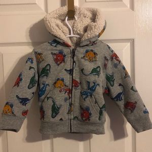 Sherpa lined sweater jacket